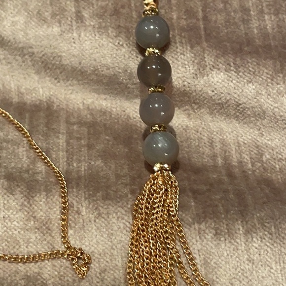 Grey Tassel Necklace - Picture 7 of 9